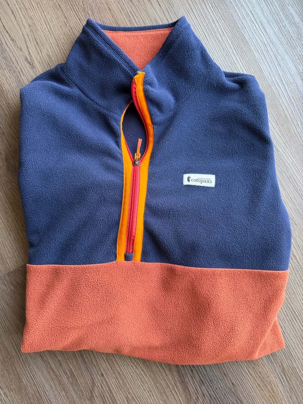 cotopaxi Men's Colorblock Half-Zip Fleece - Navy & Mauve with Gold Trim